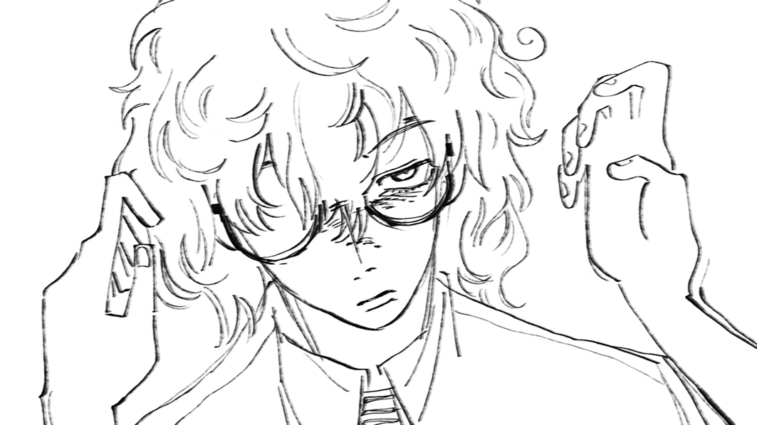 Akechi with glasses